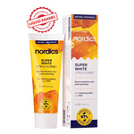 Super white οδοντόκρεμα με υγρό σμάλτο χωρίς φθόριο 75 ml - NORDICS