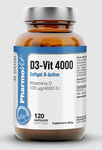 Βιταμίνη D3-Vit 100 μg (4000 IU) συμπλήρωμα διατροφής χωρίς γλουτένη 120 κάψουλες - Pharmovit (Clean Label)