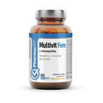 Multivit Fem με ashwagandha χωρίς γλουτένη συμπλήρωμα διατροφής 60 κάψουλες - Pharmovit