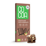 Σοκολάτα φουντουκιού 70 % λιγότερη ζάχαρη bio 40 g - COCOA