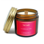 Αρωματικό κερί σόγιας με ξύλινο φυτίλι la belle vie 120 ml - Your Candle