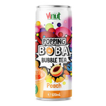 Popping Boba Bubble Tea Ρόφημα τσαγιού με πέρλες που σκάνε και χυμό ροδάκινου 320 ml – Vinut