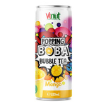 Popping Boba Bubble Tea, Ρόφημα τσαγιού με φυσαλίδες που σκάνε και χυμό μάνγκο 320 ml – Vinut