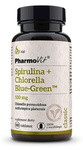 Σπιρουλίνα + Chlorella Blue-Green συμπλήρωμα διατροφής (500 mg) χωρίς γλουτένη 180 ταμπλέτες - PHARMOVIT (CLASSIC)