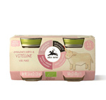 Κρέμα βρεφική με μοσχάρι, χωρίς γλουτένη, από 4 μηνών, βιολογική (2 x 80 g) 160 g – Alce Nero