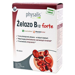 Σίδηρος + βιταμίνη B12 forte συμπλήρωμα διατροφής 45 δισκία - Physalis